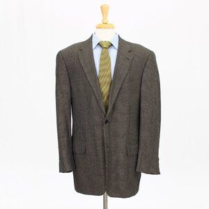 Joseph Abboud 42L Brown Solid 2-Button Sport Coat Blazer Jacket P460